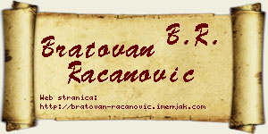 Bratovan Račanović vizit kartica